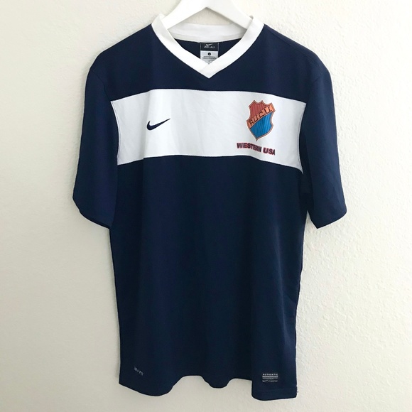 Nike Other - Nike Dri Fit Mens Blue Mesh Soccer Jersey Size L